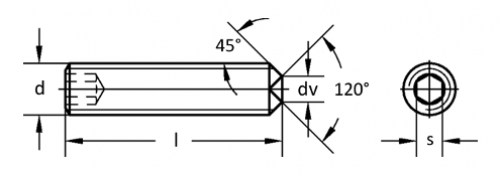 DIN 916 Setskur Vida (Ayar Vidası)